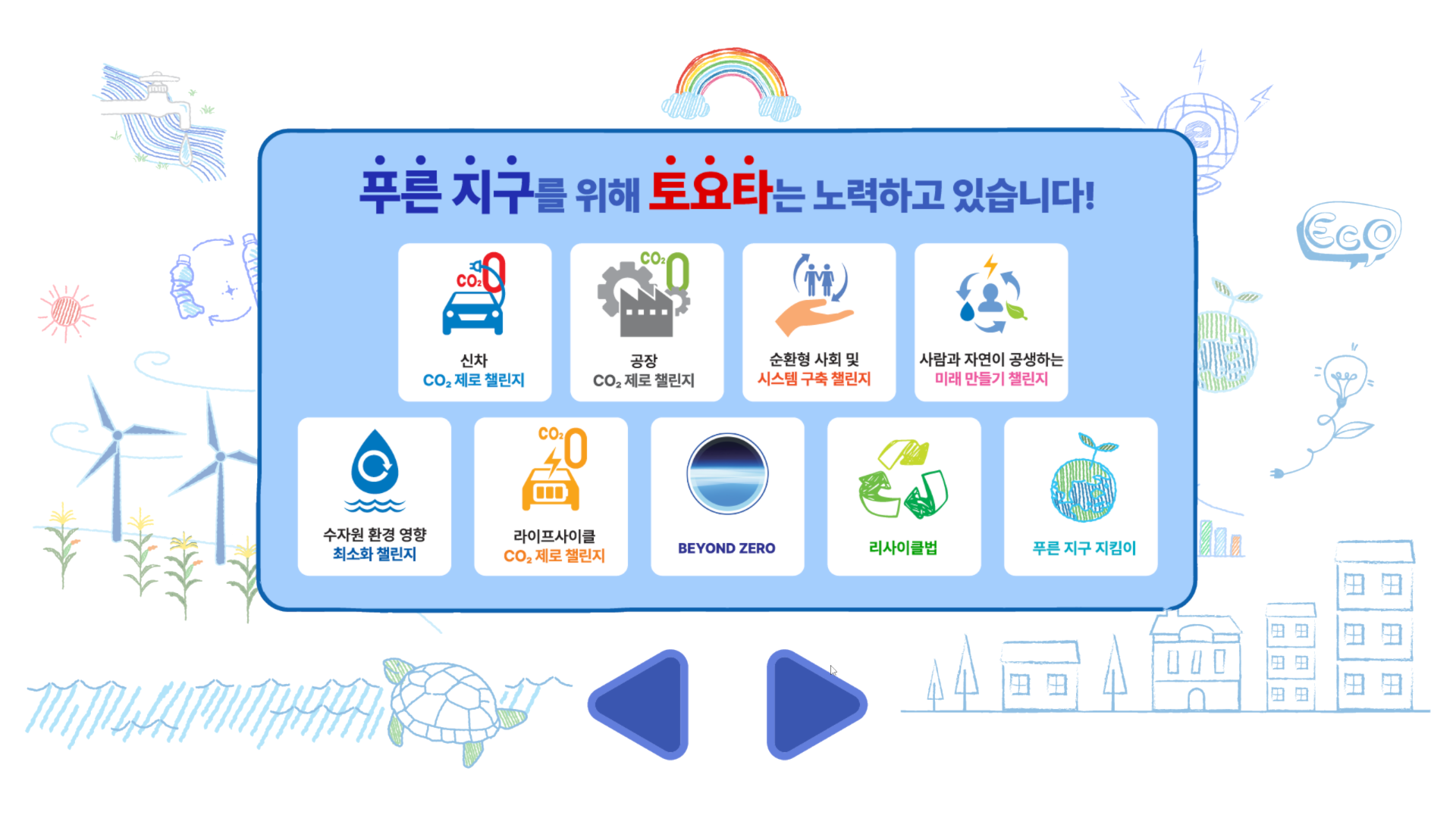 Toyota 환경 챌린지 게임 미리보기